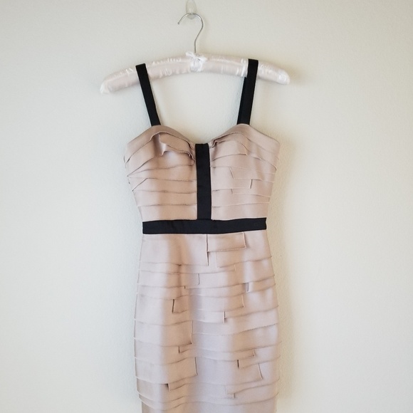 Bebe Champagne Cocktail Dress - Picture 2 of 4